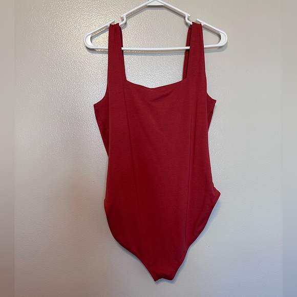 Old Navy - Square Neckline Bodysuit - Dark Coral - Large - Picture 2 of 4